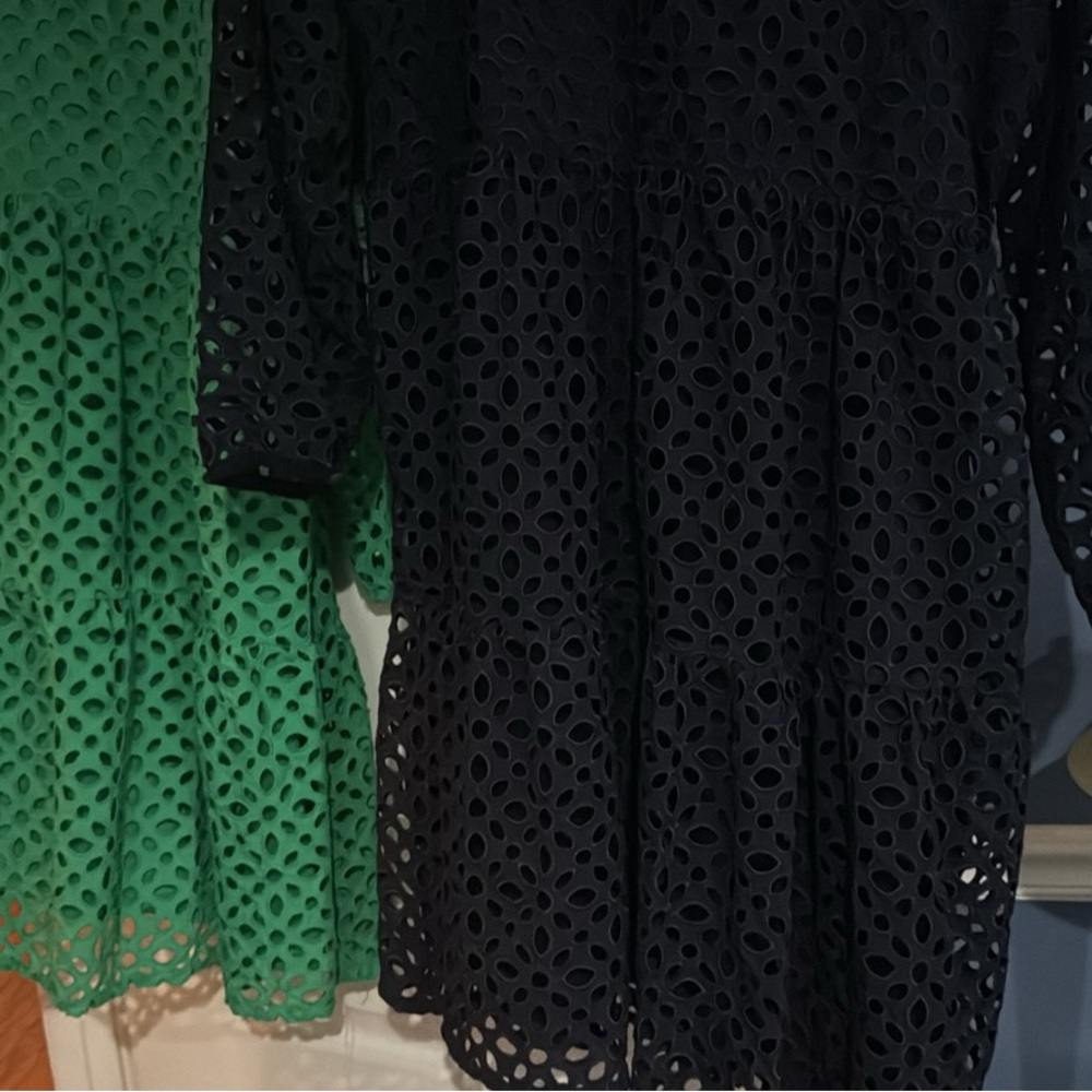J. Crew Green and Navy Blue Dresses